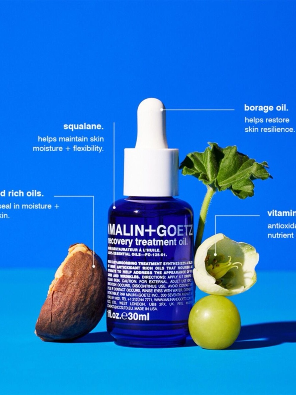MALIN+GOETZ Recovery Treatment Oil — Blue Facial Oil (30ml)